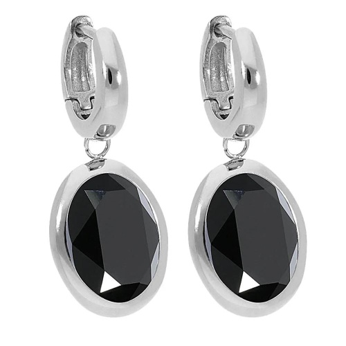 Серьги Qudo Creole TIVOLA small S jet, 310533 BW/S фото 3